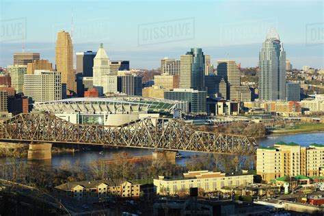 View Of The Cincinnati Ohio Skyline Stock Photo Dissolve