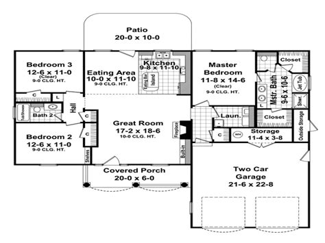 Floor Plan 1500 Square Foot House Floorplansclick