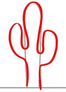 Learn to draw a flower arrangement and other flowers and plants with our easy steps. How to draw how to draw a saguaro cactus - Hellokids.com