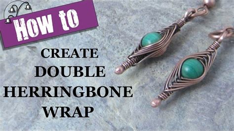 How To Create Double Herringbone Wrap Wire Wrapped Earrings Wire