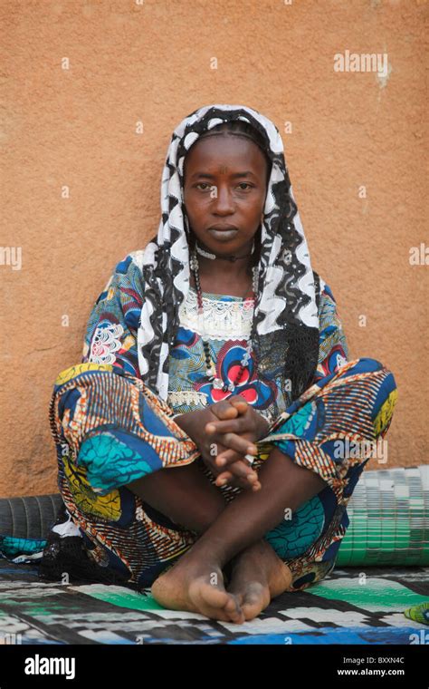 Fulani Woman In Djibo In Northern Burkina Faso West Africa Stock Photo