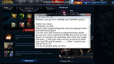In the first half of league's cycle, players had to explicitly sign up for a separate pbe account and hope that it eventually comes their way. How to download League of Legends PBE - YouTube