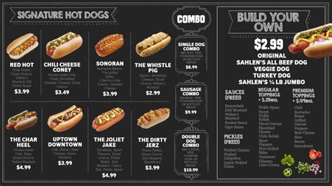 Hot Dog Menu Template