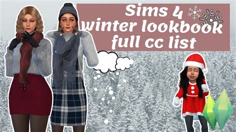 Winter Lookbook Sims 4 Full Cc List💙 ️ Youtube