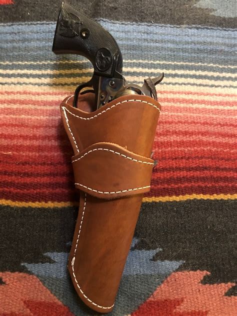Western Soft Lined Leather Holster Fits Colt SAA Ruger Vaquero Etsy