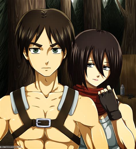 Mikasa And Eren By Enara On Deviantart