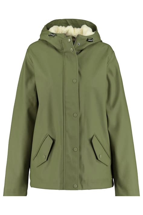 Women Short Raincoat Made Of Recycled Polyester Green Buy Online