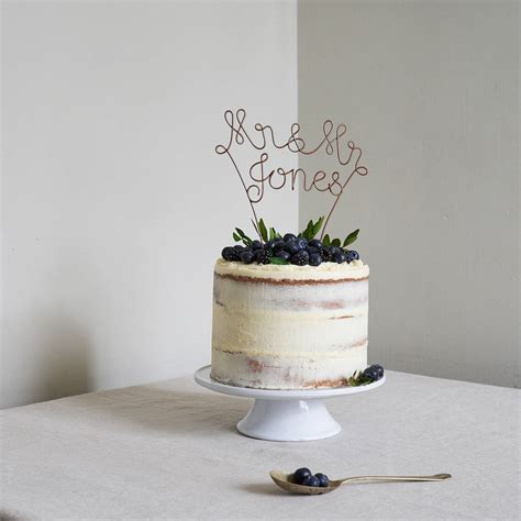 Personalised Surname Wedding Cake Topper By The Letter Loft