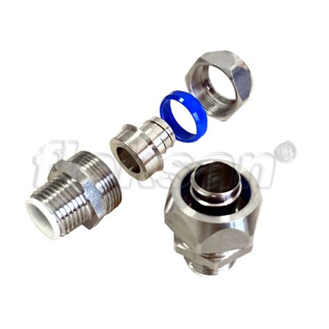 Liquid Tight Connector Stainless Steel 316l Male Fleksan
