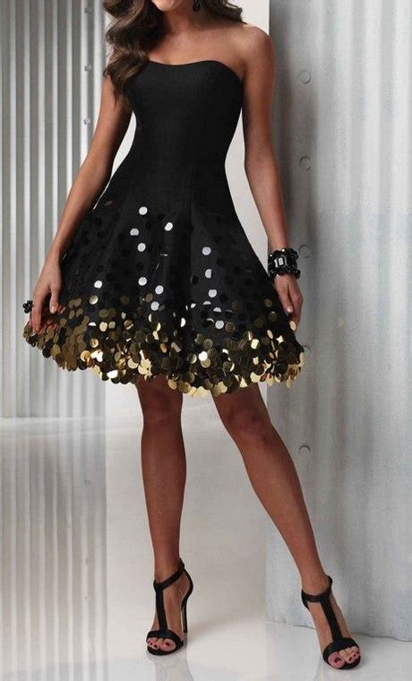 Black And Gold Party Dress