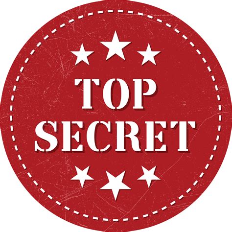 Top Secret Stamp Confidential Badge Top Secret Vector Confidential