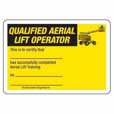 Printable Forklift Certification Wallet Card Template Free