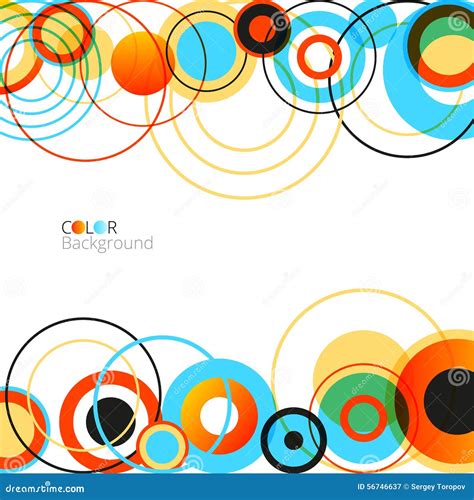 Abstract Colorful Design Circles Background Stock Vector Illustration