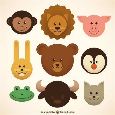 Baby Animals Icons Vector Free Download