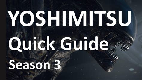 Anybody has a link to a good yoshi guide for t7, and are there any good pros who play him i is there a guide on how to customize the appearance of yoshimitsu as classic yoshimitsu (a la tekken 3 appearance). Tekken 7 - Yoshimitsu Guide Season 3 - YouTube