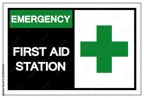 Emergency First Aid Station Symbol Sign Vector Illustration Isolate