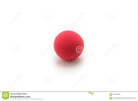 Small Red Sponge Ball On White Background Stock Image Image Of Flag