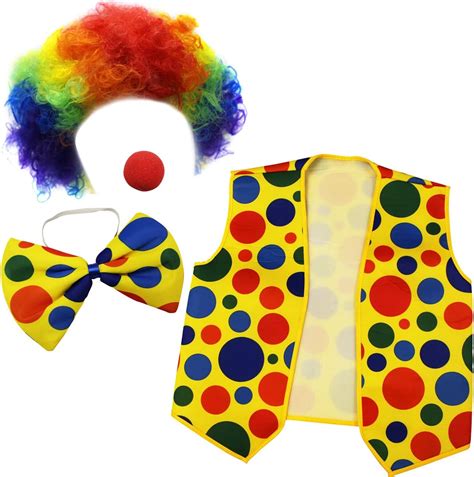 Tigerdoe Clown Costume Clown Nose Clown Wig Bow Tie And