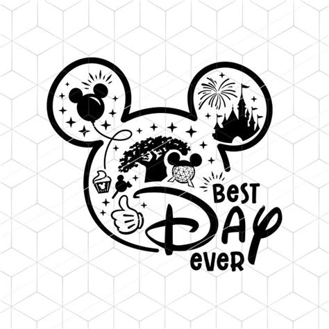 Disney Svg Best Day Ever Svg Mickey Disneyland Epcot Cricut Etsy