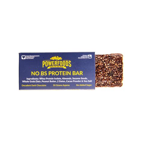 No Bs Protein Bar 50 Grams Approx Powerfoods