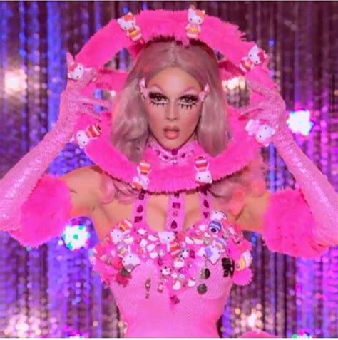 Violet Dragrace Rupaul Pink Glitter Fur Fluff Hologram Fashion Queen