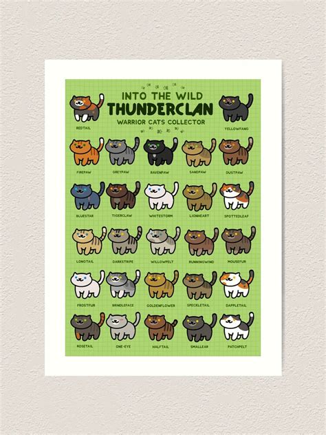 Thunderclan Warrior Cats Collector Art Print For Sale By Frankiecatt