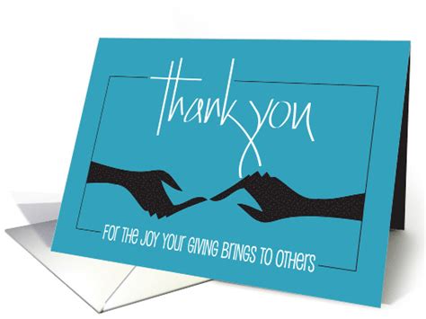 Hand Lettered Thank You For Contribution Teal And Blue 1252892