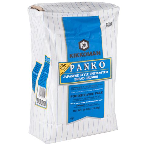 Kikkoman Panko Japanese Style Untoasted Bread Crumbs 25 Lb