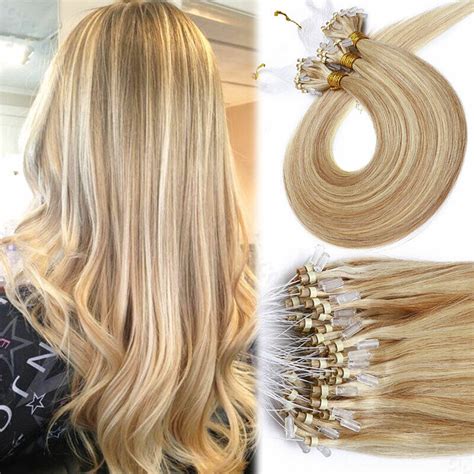1g S Thick Remy Human Hair Extensions Micro Loop Nano Ring Beads Link