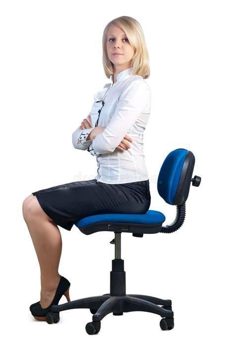 Businesswoman Sitting In Office Chair Stock Photo Image 18882672