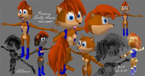 Princess Sally Acorn 3d Model By Rennon The Shaved On