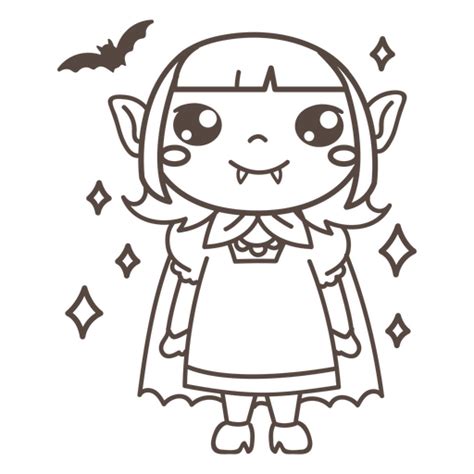 Cute Vampire Girl Cartoon Character Png And Svg Design For T Shirts