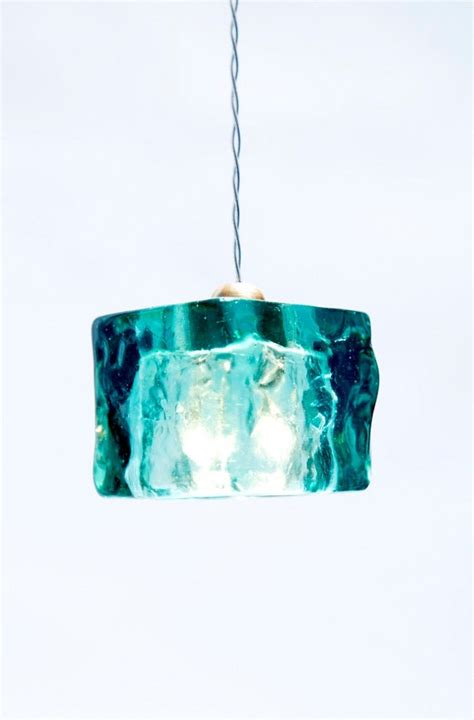 Items Similar To Turquoise Ceiling Pendant Light Cube Handmade On Etsy