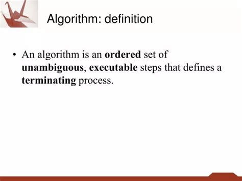 Ppt Algorithm Definition Powerpoint Presentation Free Download Id
