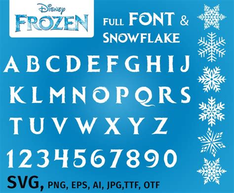 Frozen Font Svg Alphabet Frozen Font Svg Frozen 2 Font Etsy