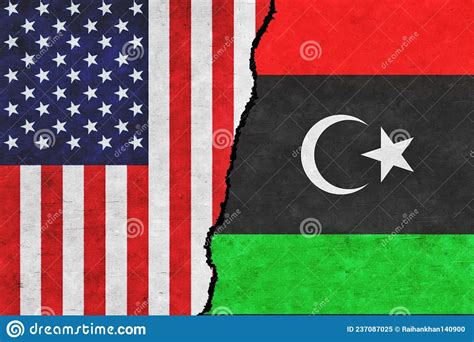 Usa Vs Libya Stock Image Image Of Flag Friendship 237087025