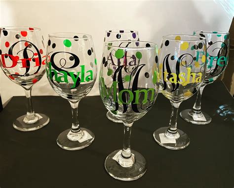Custom Wine Glasses Etsy