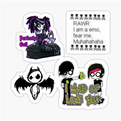 Emo Sticker Pack Sticker For Sale By Peepeetheclown8 Redbubble
