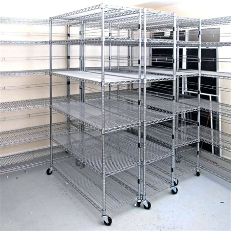 6 Tier 72 Long Healthcare Storage Industrial Wire Shelving Adjustable