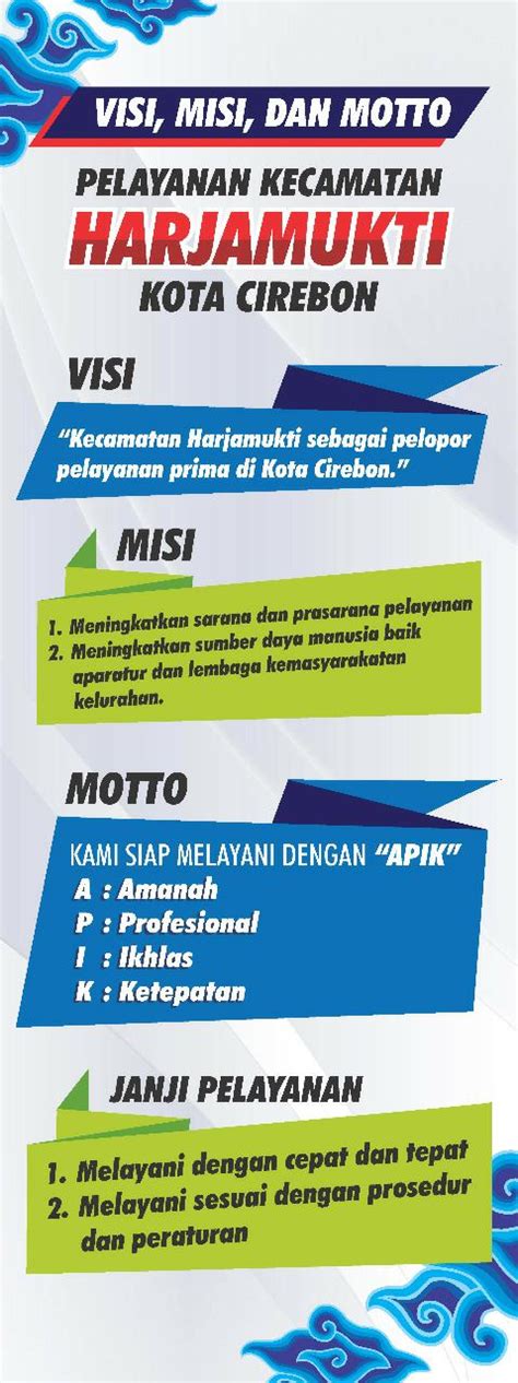 Ketik shbtlm08 sms ke 1818. VISI DAN MISI - Website Resmi Kecamatan Harjamukti Kota ...