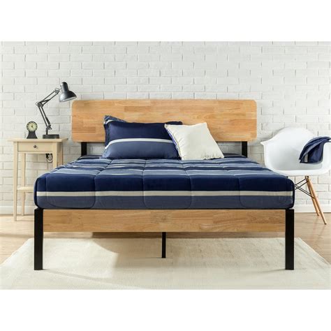 Zinus Olivia Metal And Wood Platform Bed Frame King Hd Hbpbb 14k The