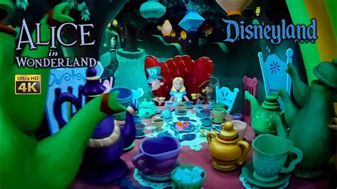 Alice In Wonderland On Ride Wide Angle Low Light 4k Pov Disneyland 2022 08 19 Youtube