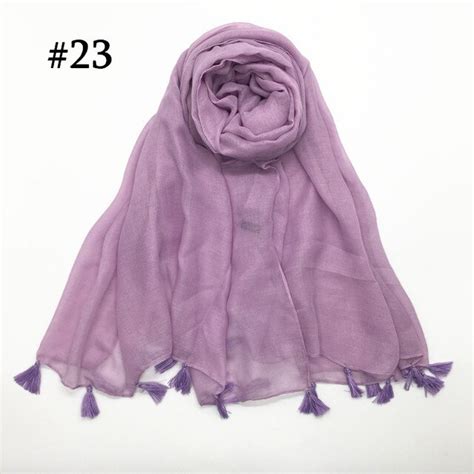 31color women tassel hijab shawl plain maxi scarf fashion pendant shawls scarves lady muslim