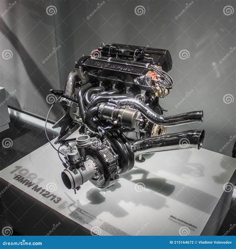 Bmw M12 13 Engine For Formula 1 Racing In The Exhibition Hall Of The