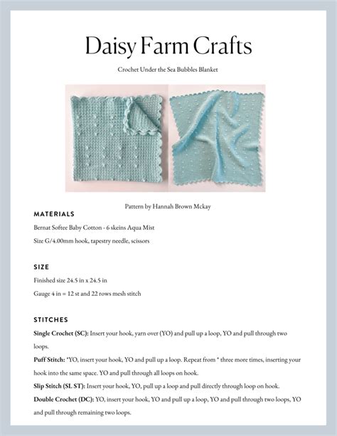 Crochet Under The Sea Bubbles Blanket Daisy Farm Crafts