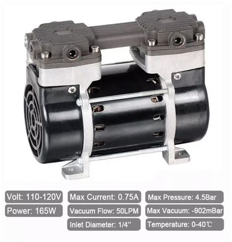 double cylinder 110v medical piston diaphragm vacuum pump hzw 165 compressor new ebay