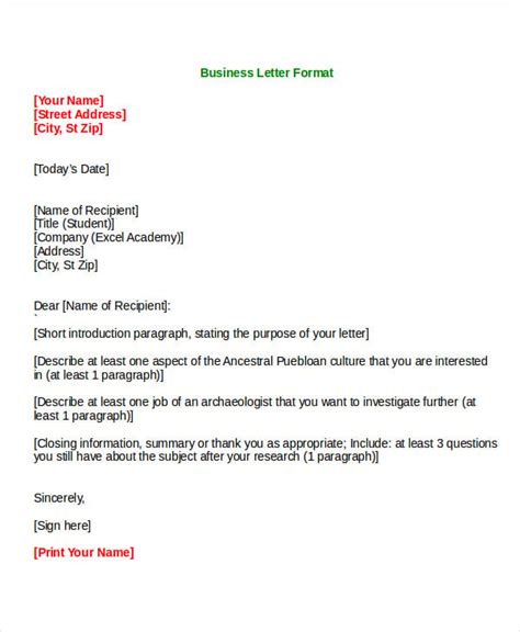 Business Letter Format Docx Management And Leadership