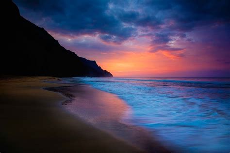 Beach Sunset Desktop Wallpaper 70 Images