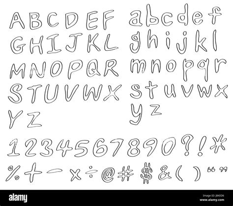 Letters Writing Font Typography Letter Symbols Number Sketch