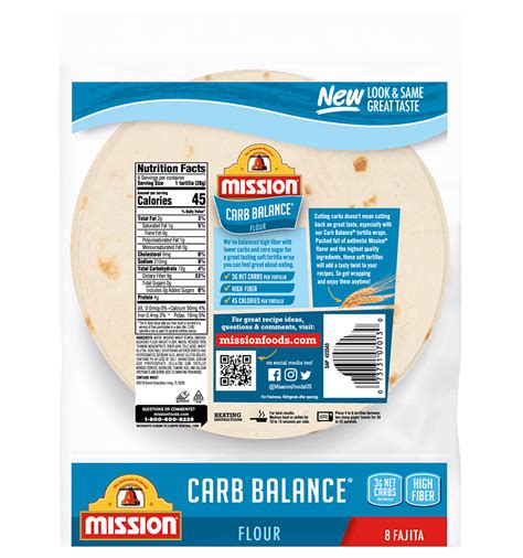 Carb Balance Fajita Flour Tortillas Mission Foods